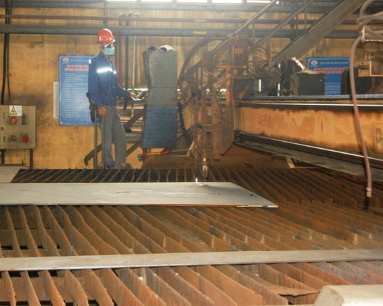 Tổ sản xuất tiêu biểu ở Công ty Đóng tàu Phà Rừng